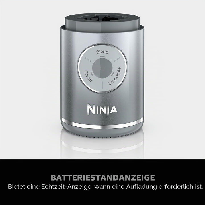 Ninja Blast Max Tragbarer Mixer, 570 ml, wiederaufladbarer Akku, Mixbecher & auslaufsicherer Deckel,