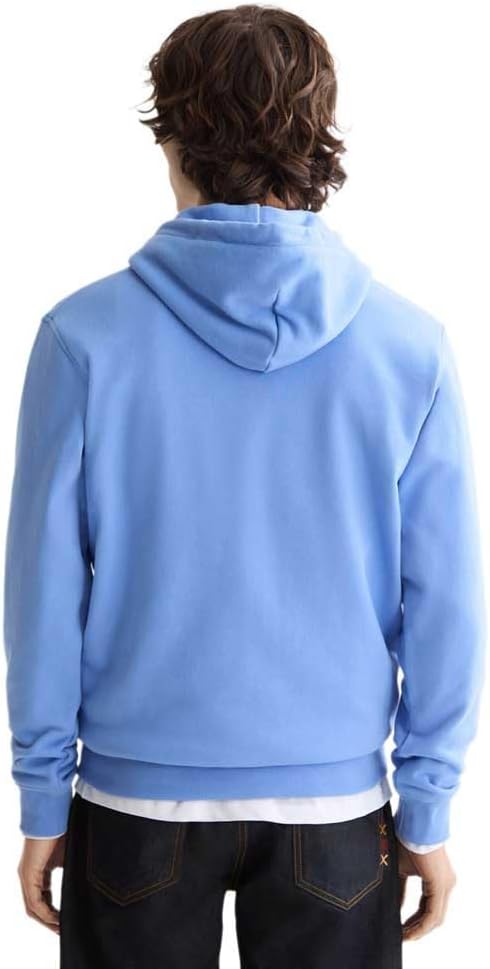 Scotch & Soda Herren Essential Badge Logo Hooded Sweatshirt S Blue Bonnet, S Blue Bonnet