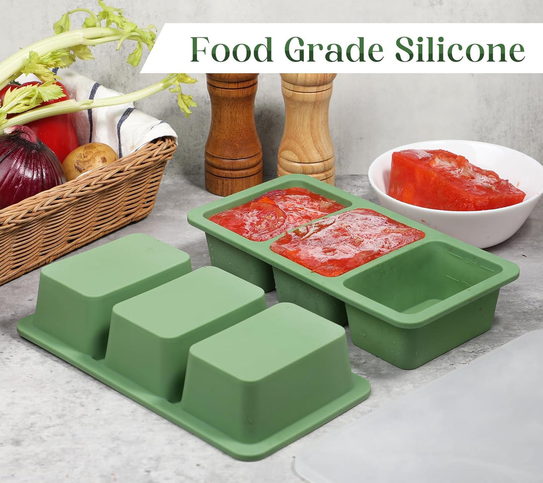 Kamehame Suppen Einfrieren Behälter Silikon 250ml 2 Stück Silikon Gefrierform mit Deckel Super Cube