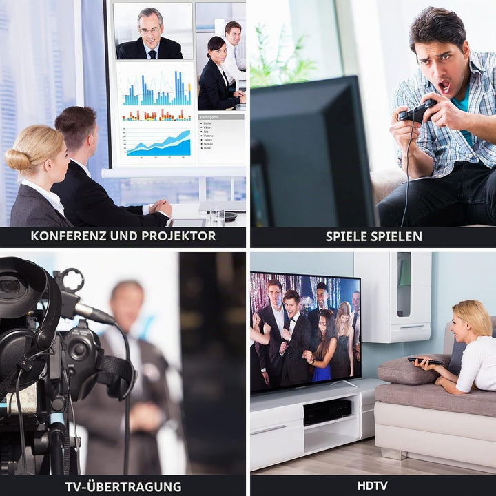 8K 4K HDMI Glasfaserkabel 10M, 48Gbps Optiches HDMI 2.1 Kabel High Speed Nylon Geflochtenes, 8K@60Hz