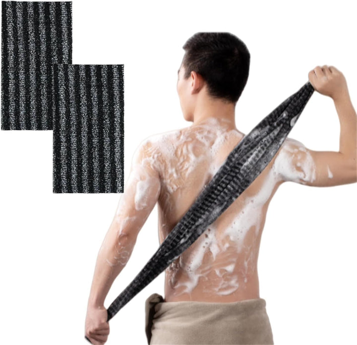 Antibakterielles Peelingtuch Rücken & Körper – Duschpeeling Tuch mit Rückenschrubber für Männer & Fr