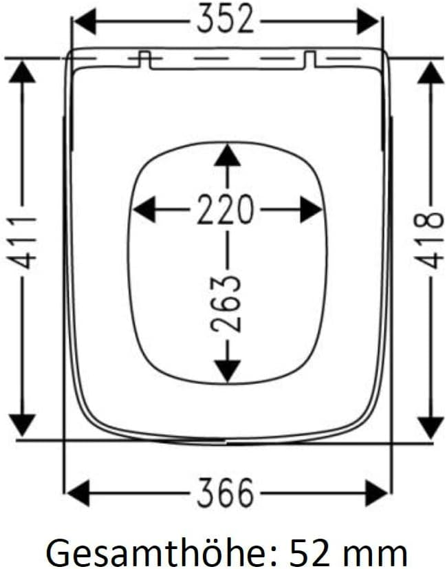 Vigour WC-Sitz derby | mit Absenkautomatik | Edelstahlscharniere | abnehmbar | Art.-Nr. DESIAS