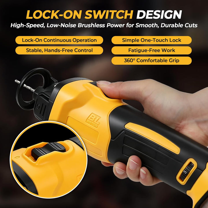 Akku Trockenbauschneider Kompatibel mit DeWalt 20V Batterie, 28000 RPM 6 Geschwindigkeiten bürstenlo