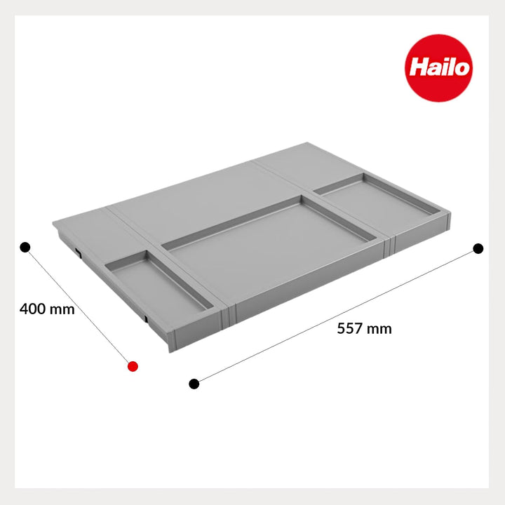 Hailo 1109749 Multideckel 600 signal Hellgrau für Hailo SEPARATO K 60 Abfallsorter, Single