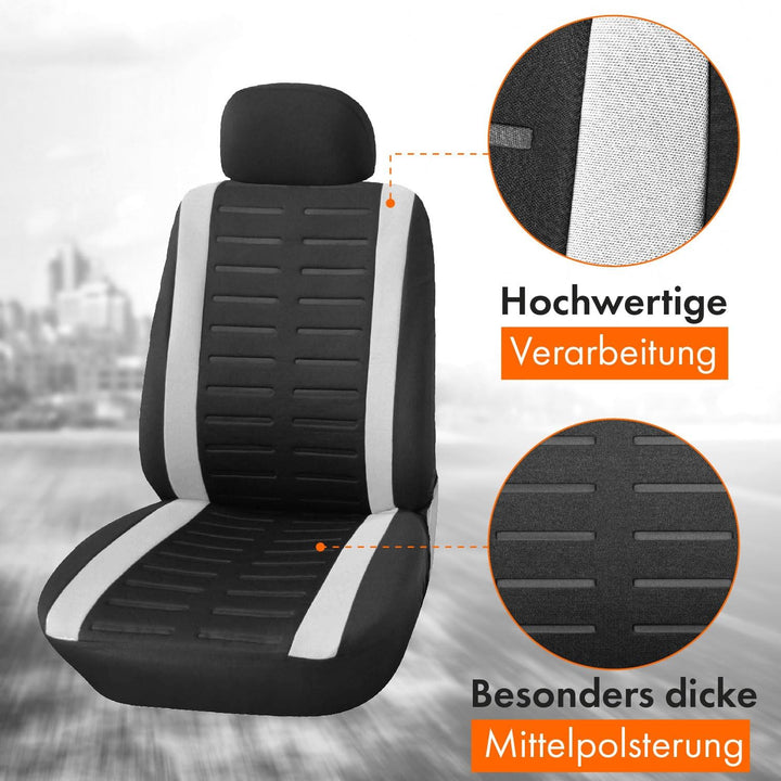 Upgrade4cars Transporter Autositzbezüge Set für die Vordersitze | Van Auto-Schonbezüge Universal in