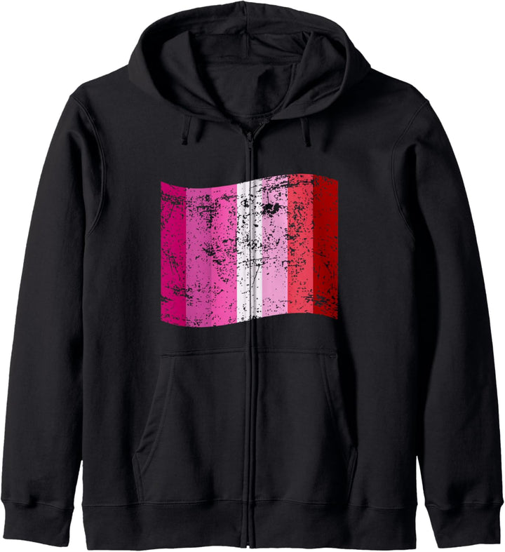 Lesbisches Stolz Flagge Kapuzenjacke