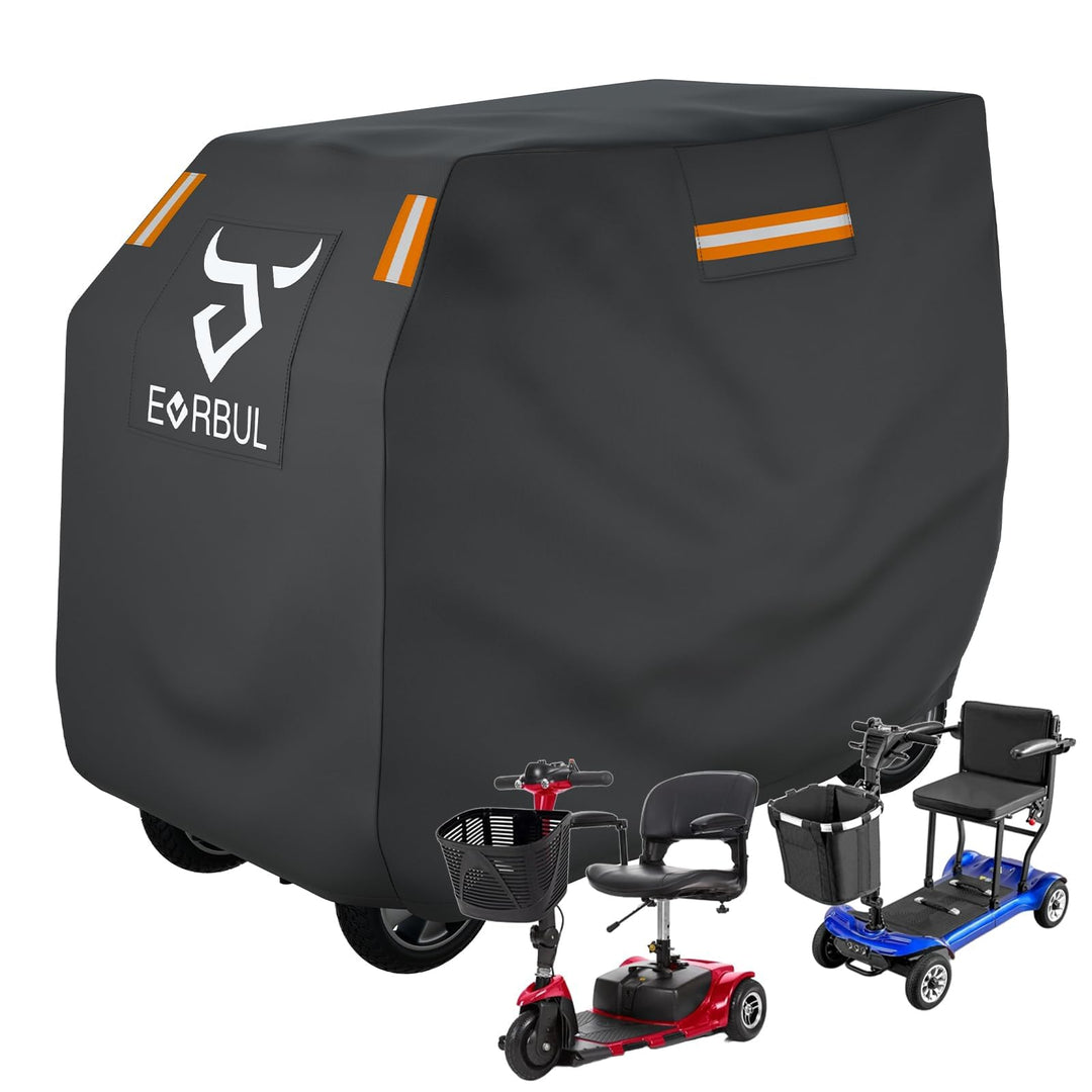 EVRBUL Elektromobil Abdeckhaube 420D wasserdichte Elektromobil Abdeckung, UV, Staubdicht mit Reflexs