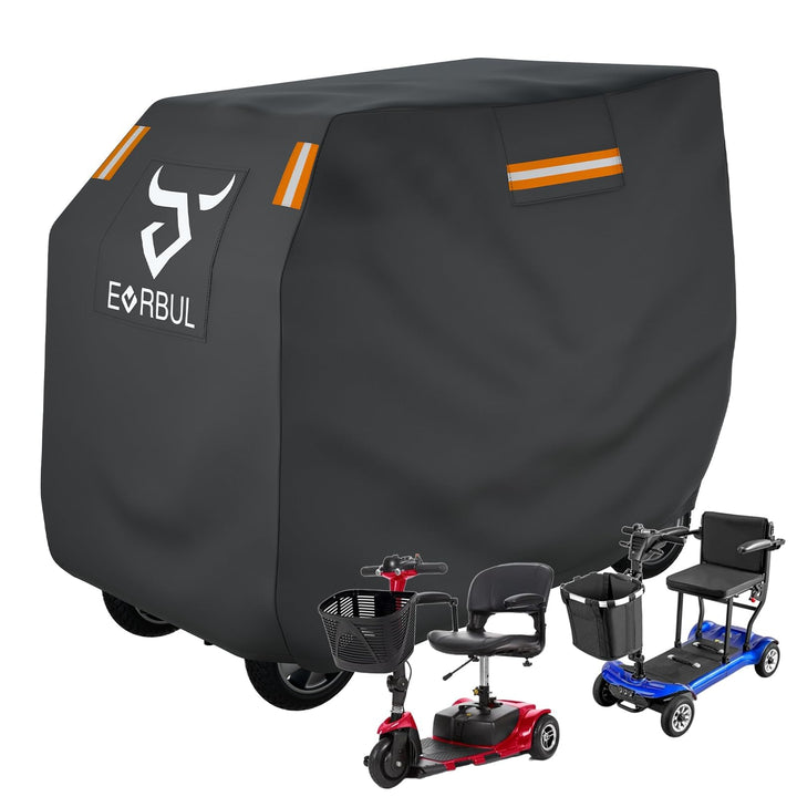 EVRBUL Elektromobil Abdeckhaube 420D wasserdichte Elektromobil Abdeckung, UV, Staubdicht mit Reflexs