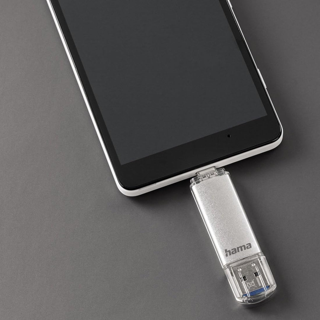 Hama 256GB USB-Speicherstick mit USB 3.2 Gen 1-Type-C (2-in-1 USB-Stick, z.B. für Android Handy, Tab