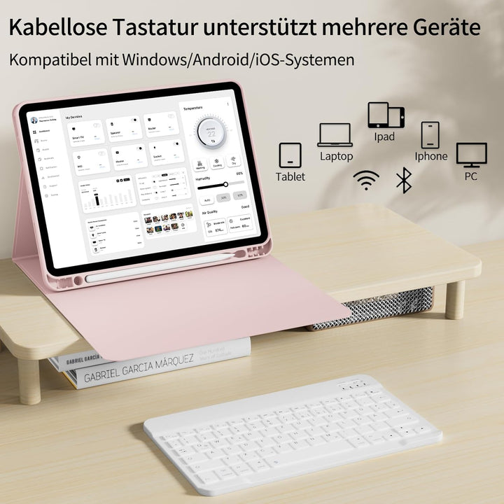 Tastatur Hülle für iPad Air 11 Zoll (M4/M3/M2, 2026/2025/2024) &amp; iPad Air 5./4. Generation 10,9 Zoll