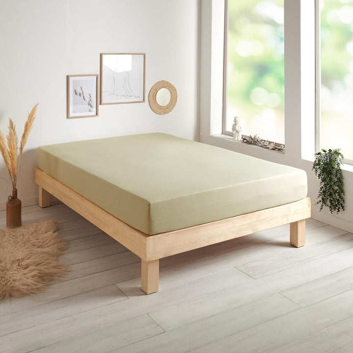 TRAUMSCHLAF Basic Single Jersey Spannbettlaken – 100% Baumwolle für sanften Schlafkomfort – Faltenfr
