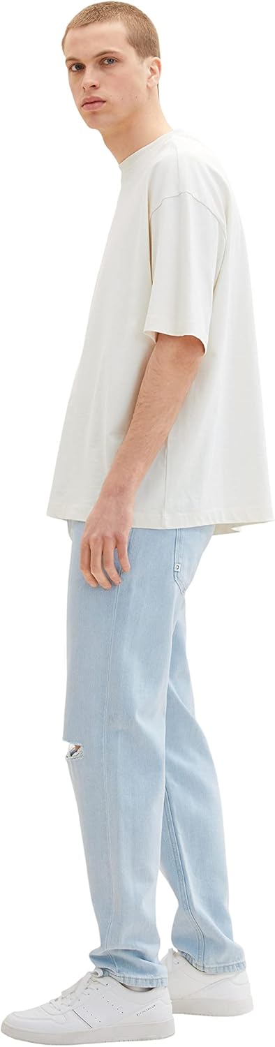 TOM TAILOR Denim Herren Loose Fit Jeans 30W / 34L 10117 - Used Bleached Blue Denim, 30W / 34L 10117