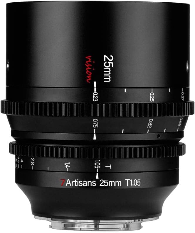 7artisans 25 mm T1.05 grosse Blende, Cine Linse, manueller Fokus, geringer Verzerrung, Mini-Kino-Obj