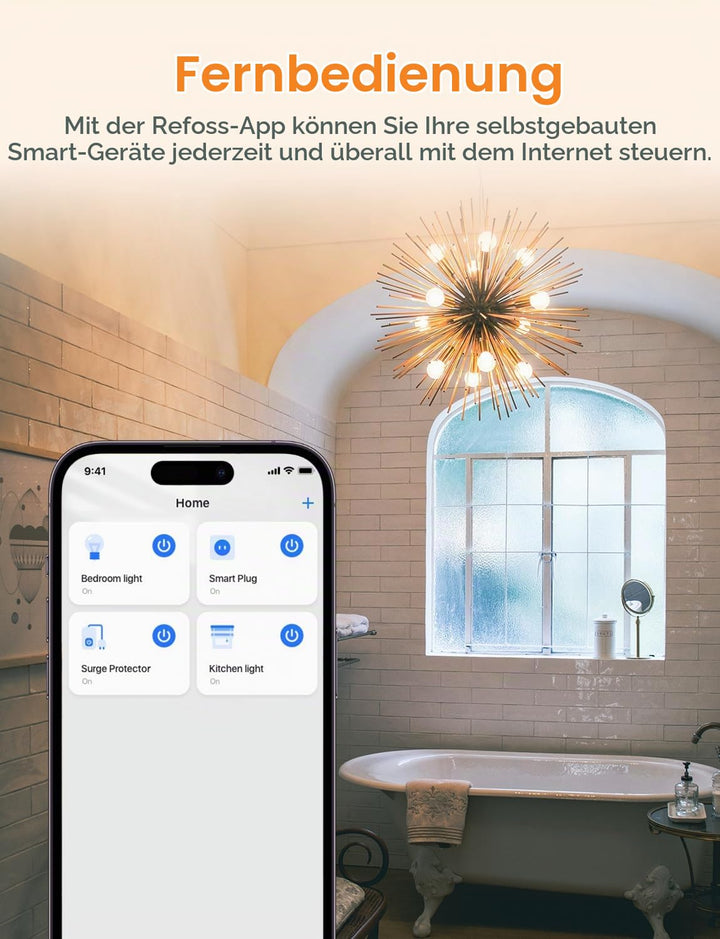 Refoss WLAN Schalter funktioniert mit Apple HomeKit, Universal Smart Schalter für Siri, Alexa, Googl