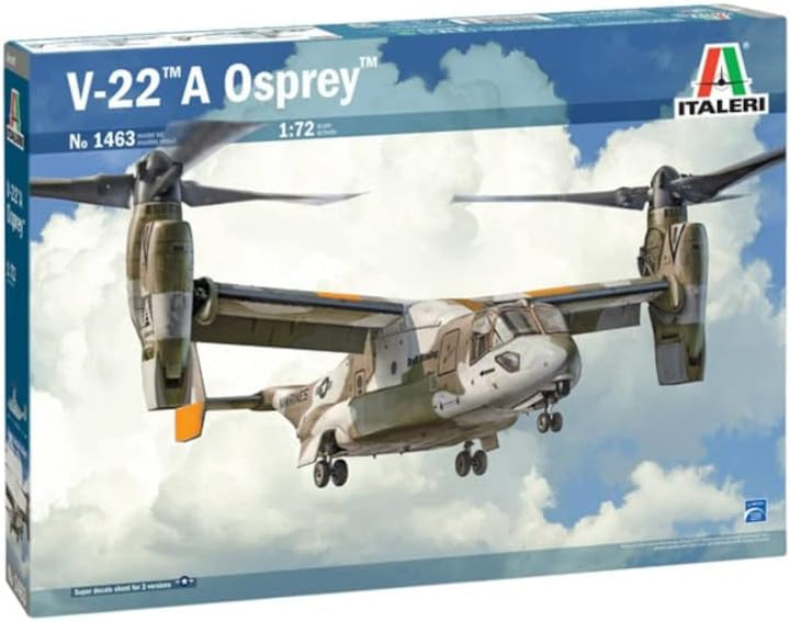 Italeri Boeing 1463 1:72 V-22 Osprey Tilt Rotor-Bausatz, Standmodellbau, Basteln, Hobby, Kleben, Pla