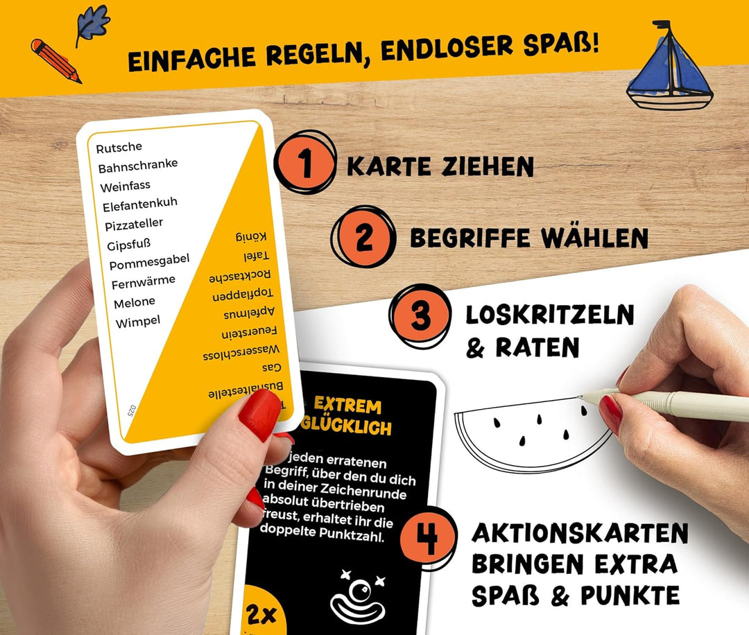 MONTAGSMALER - Das beliebte Zeichenspiel für Familie & Freunde | Perfekt für jeden lustigen Spieleab