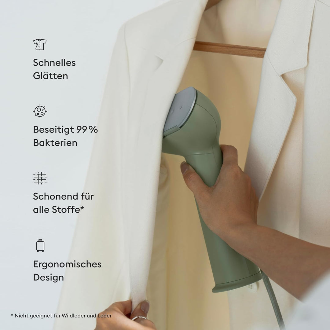Steamery Dampfglätter Cirrus 3, 1200W, EU-Stecker, Dampfleistung 20g/min, Beheizte Bügelplatte, Schn