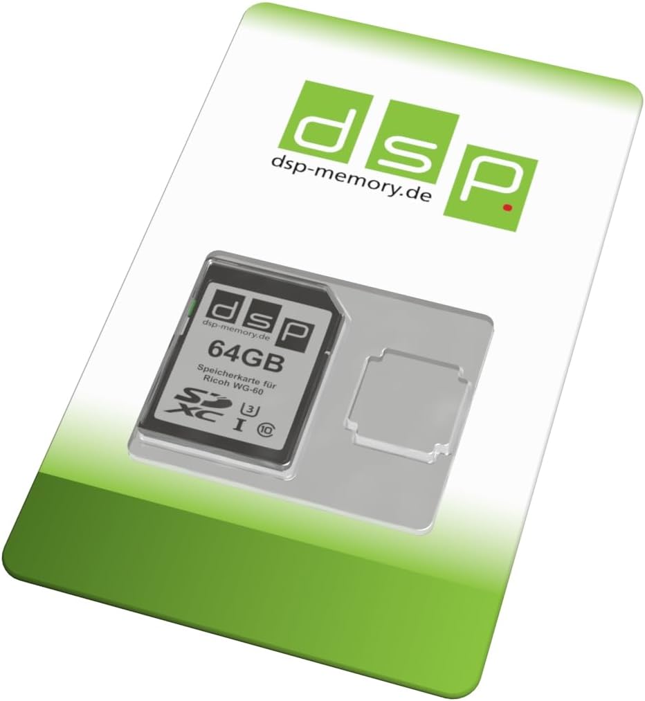 64GB Ultra Highspeed Speicherkarte für Ricoh WG-60 Digitalkamera