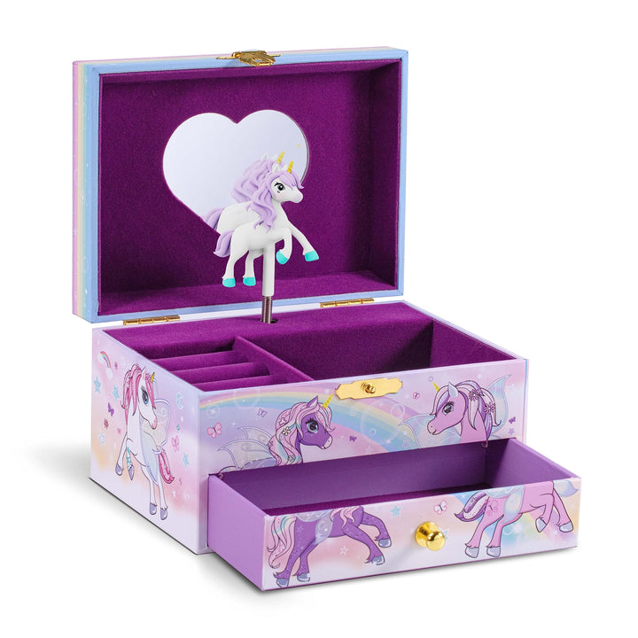 CRAZE, EINHORN Schmuckkästchen Kinder mit Spieluhr , Schmuckschatulle Mädchen mit drehendem Einhorn
