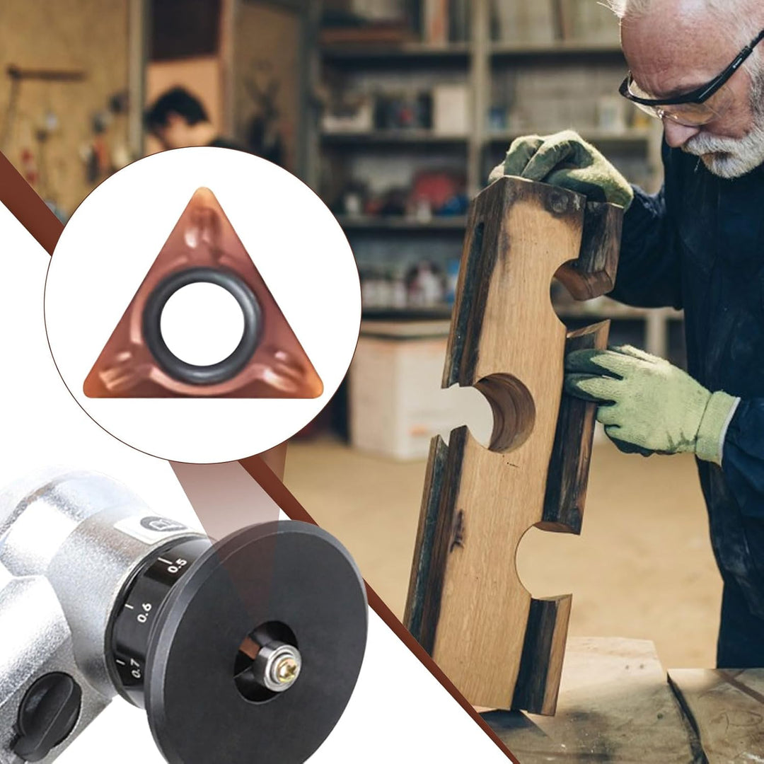 10 Stück Dreiecksschneiderköpfe für pneumatische Anfasmaschinen,Ersatzeinsatz für C-Winkel Teile 1,