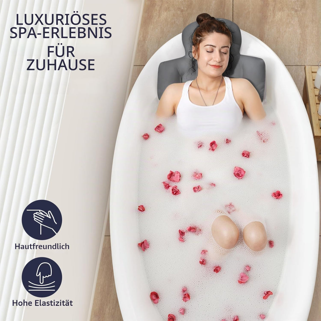 Ganzkörper-Badewannenkissen, Dickes Badekissen mit Wäschesack, luxuriöses Badewannenkissen zur Unter