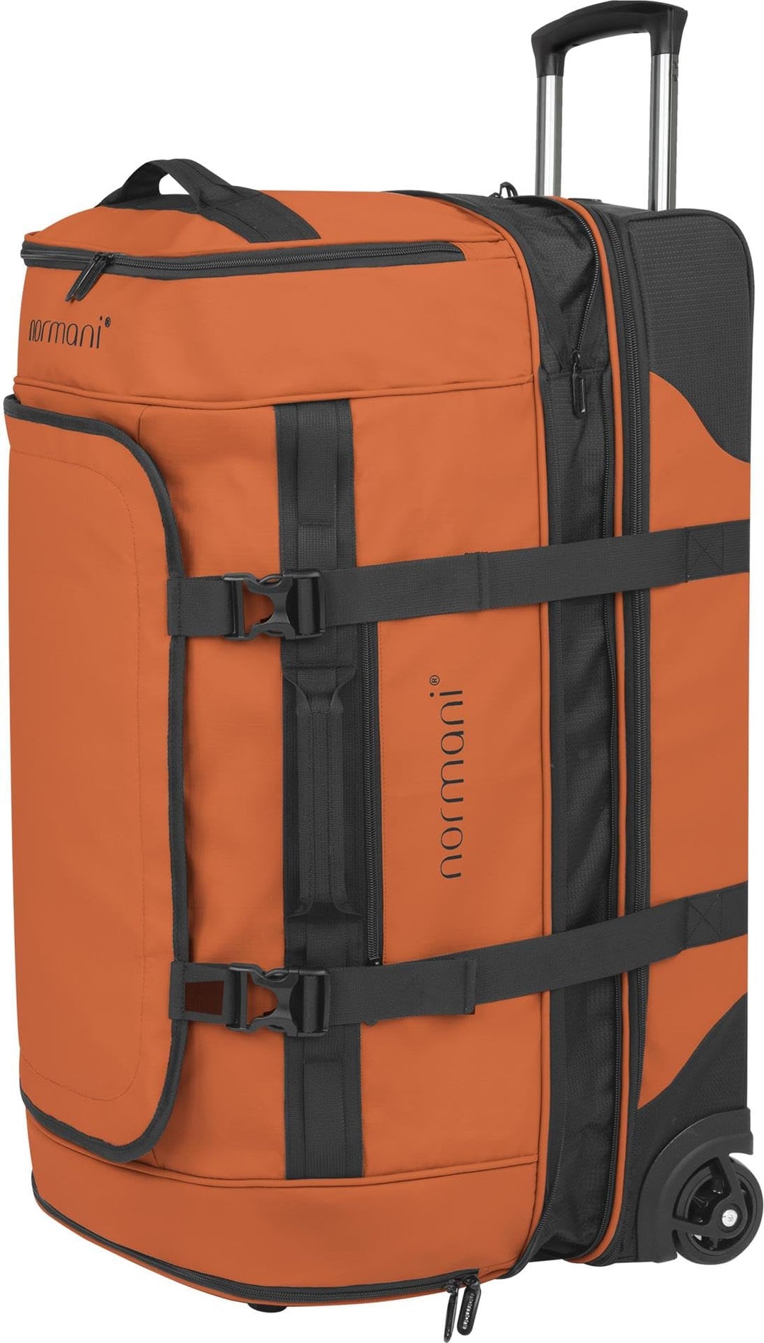 normani XXL Reisetasche 100-120 Liter 2-Rad Trolley gross Weichgepäck Travel Bag mit Rollen und 8 Fä