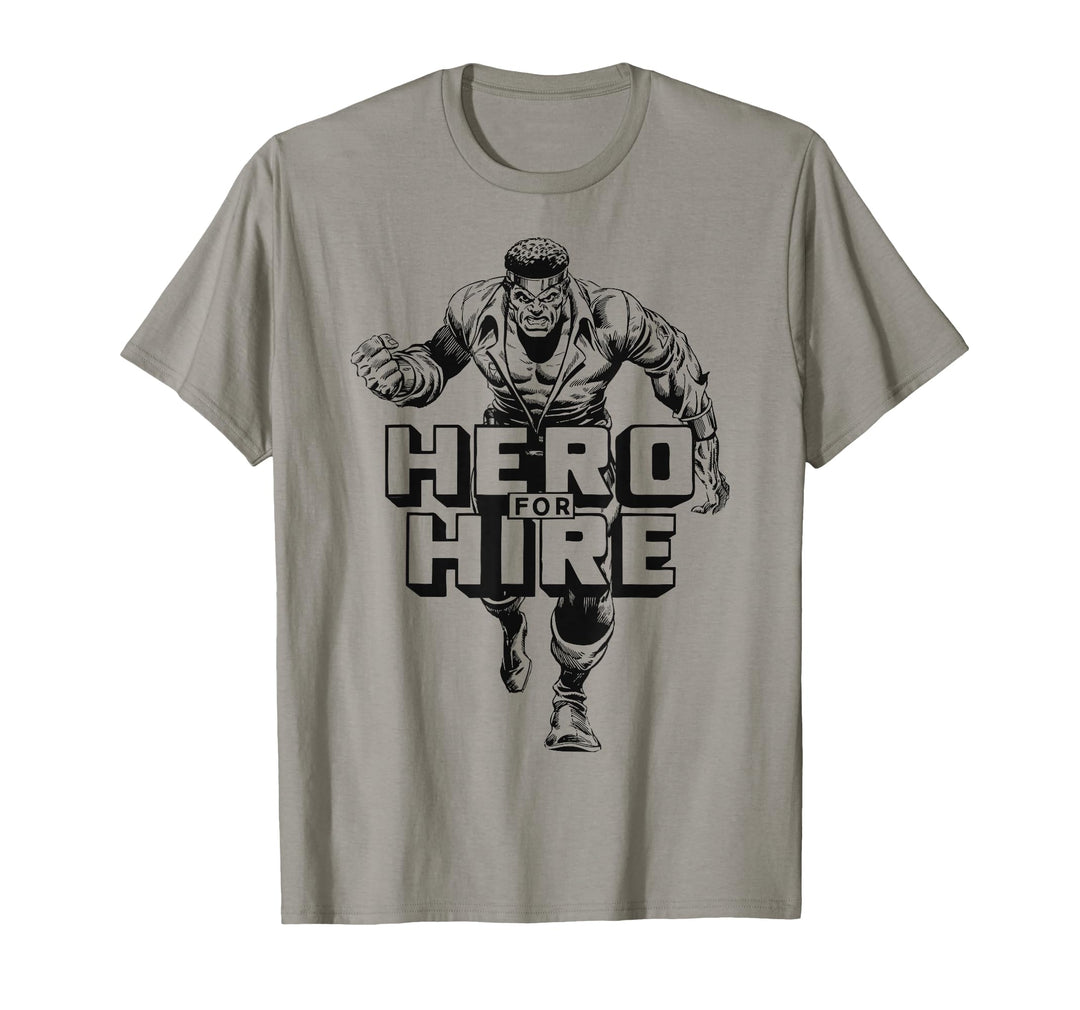 Men's Marvel Heroes For Hire Luke Cage Grayscale Graphic T-Shirt 2XL Lemon
