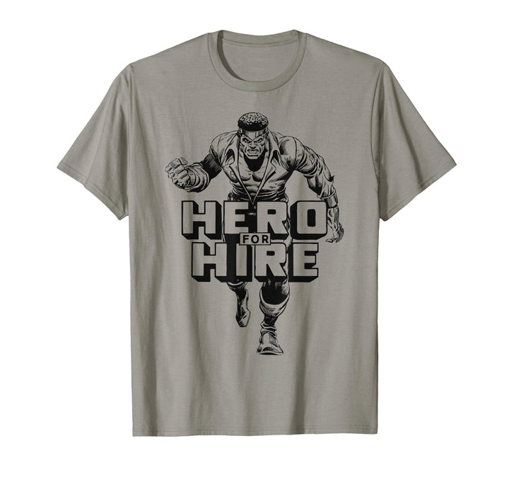 Men's Marvel Heroes For Hire Luke Cage Grayscale Graphic T-Shirt 2XL Lemon