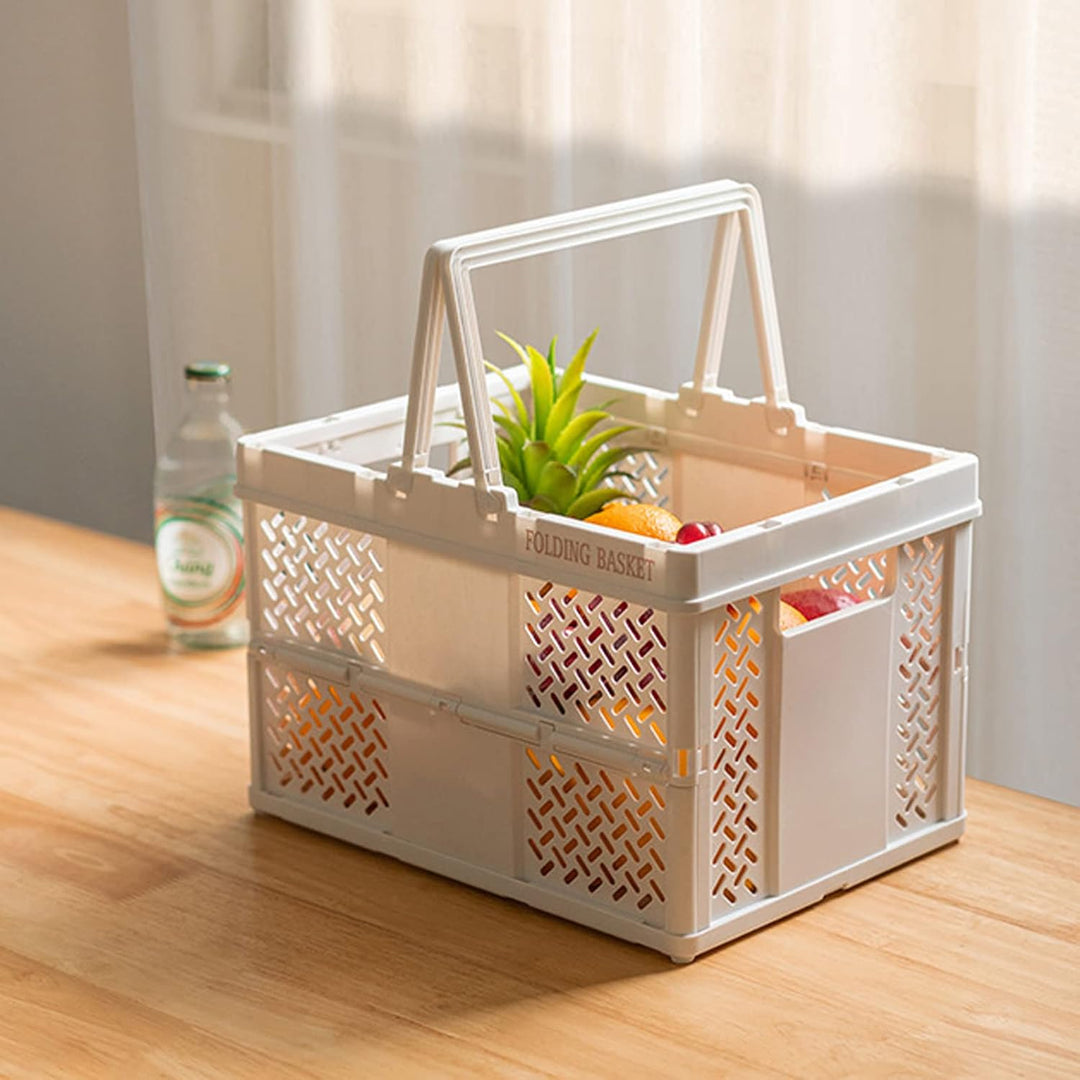 Spesh 2 Stücke Klappbox mit Henkel 30 * 22cm Aufbewahrungsbox klappbar Plastik Aufbewahrungskorb Kle