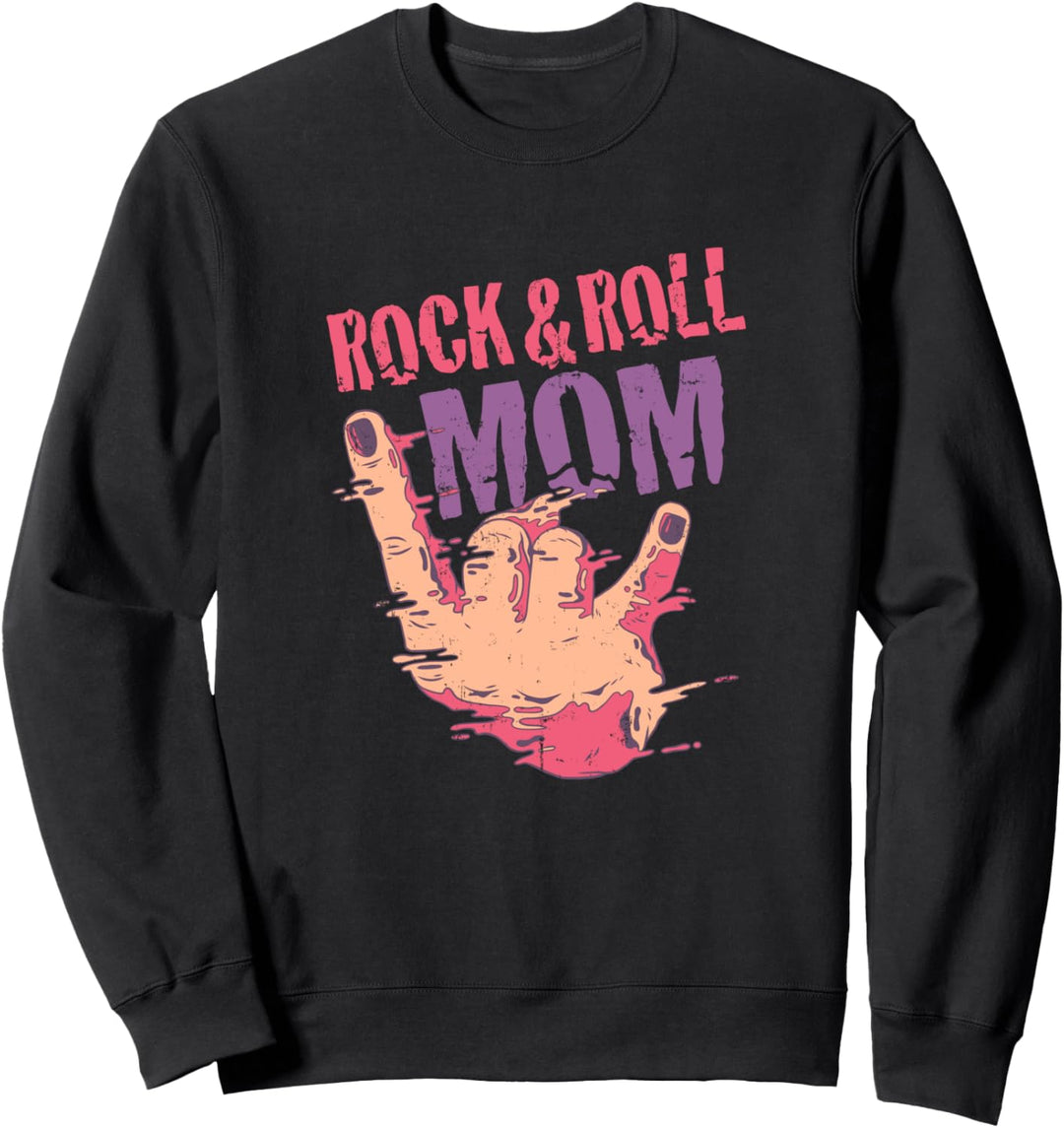 Rock n Roll Mom Rock and Roll Forever Pommesgabel für Mutter Sweatshirt