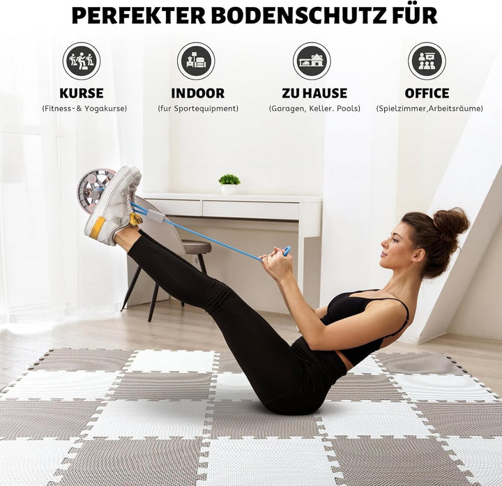 INTOMENG Puzzlematte für Baby & Kinder - Eva Schaumstoff Bodenschutzmatte, Abwaschbar, Weich und Umw