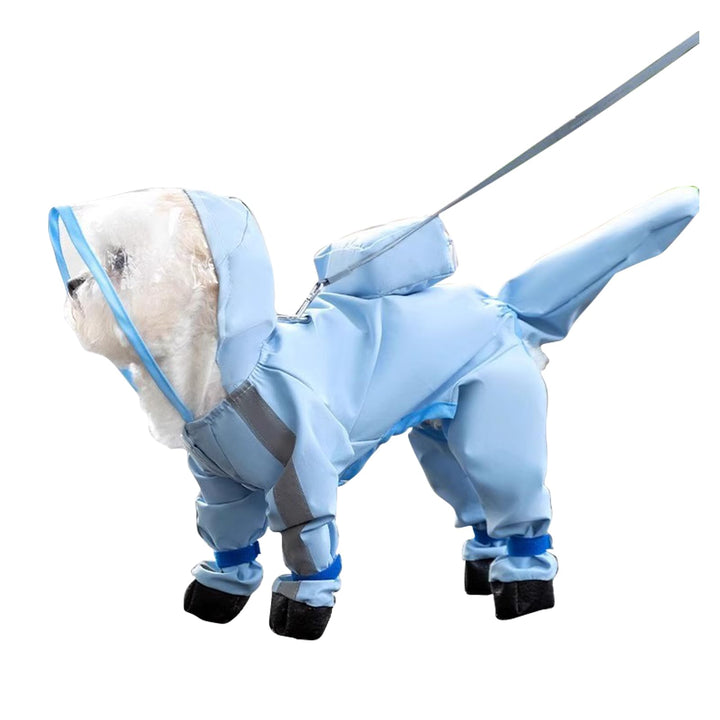 PETCUTE Hund Regenmantel,wasserdichte Hunde-Regenjacke mit Kapuze,Verstellbare Vierbeiner Hunderegen