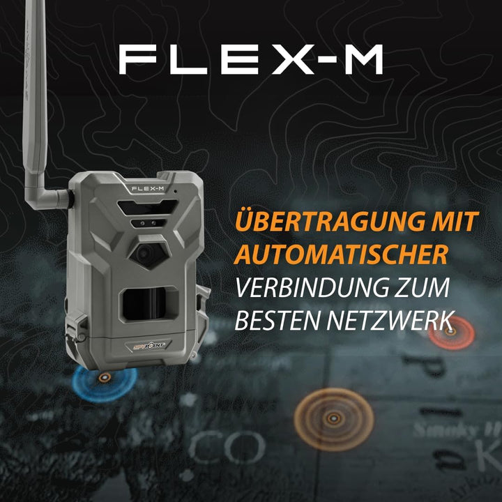 Spypoint FLEX-M - Wildkamera mit Foto- & Videoübertragung, 28 Megapixel, Wildtierkamera mit Nachtsic
