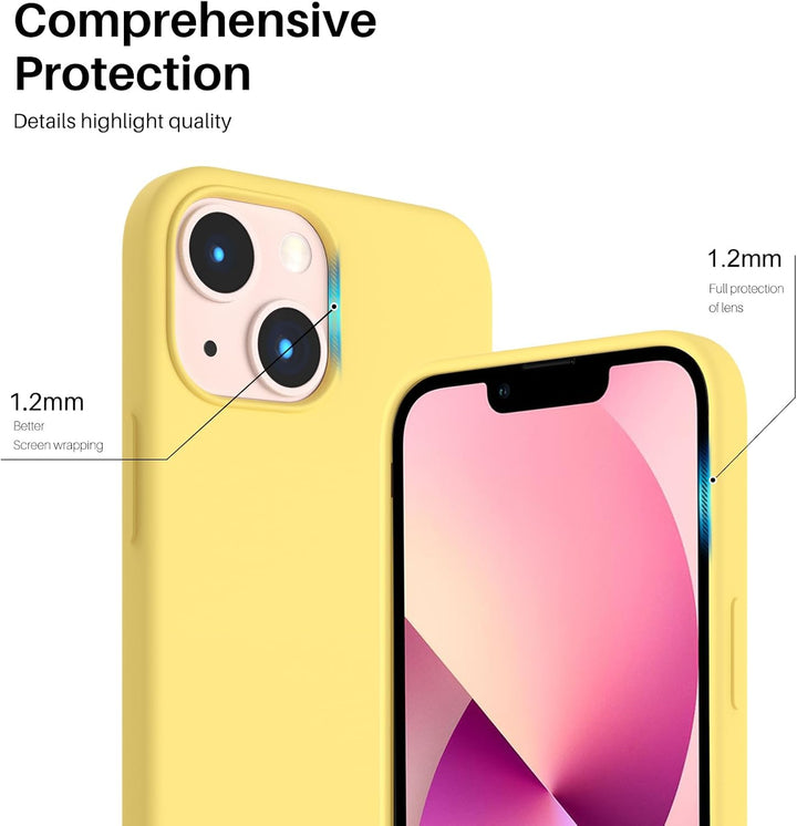 ORNARTO kompatibel mit iPhone 13 Mini 5,4 Silikon Case, Hülle Ultra Dünne Voller Schutz Flüssig Sili