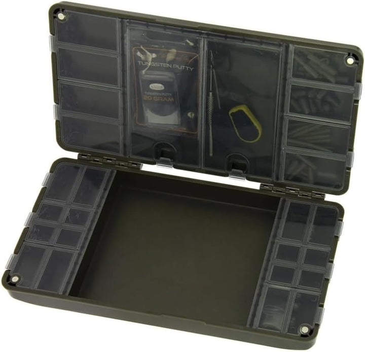 Tacklebox Set mit Magnetverschluss - Köderbox zum Angeln zweiseitig mit vielen Fächern Angelbox in g