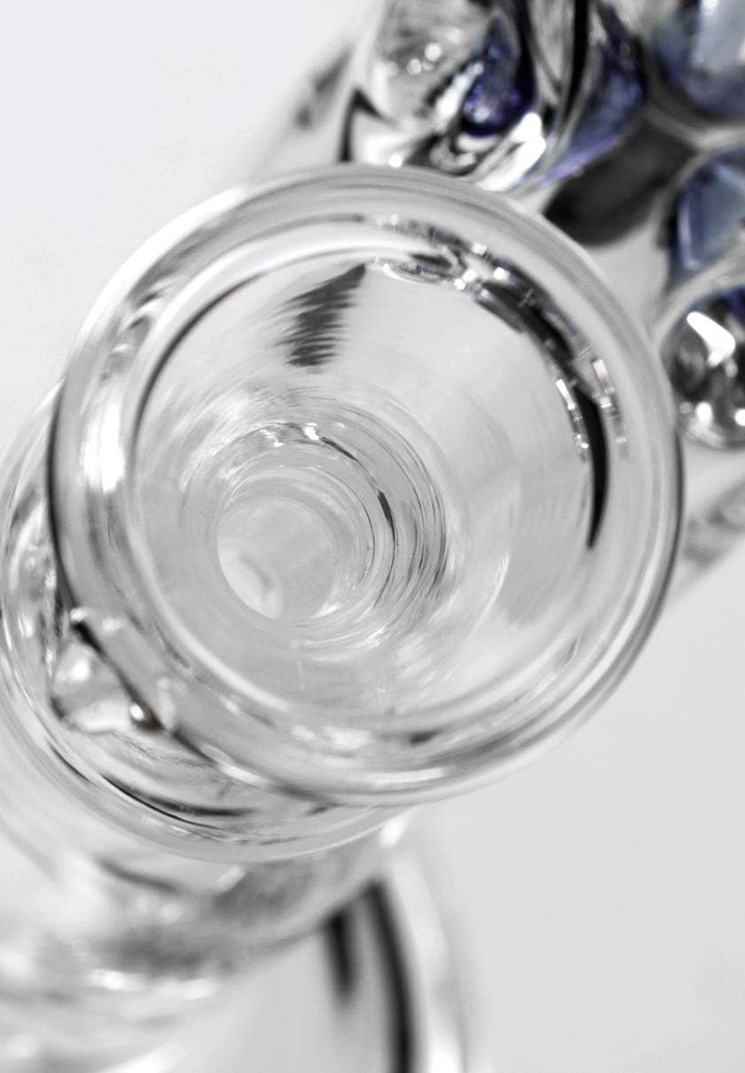Black Leaf Zylinder Glas-Bong| Wanstärke 9mm |ohne Ice (Zylinderbong 9mm)| Höhe 50 cm