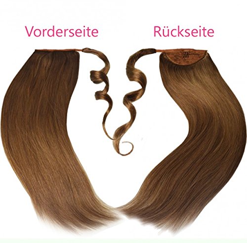 GLOBAL EXTEND® Ponytail | Zopf Extensions aus Echthaar (50 cm, kühles-blond) 50 cm kühles-blond