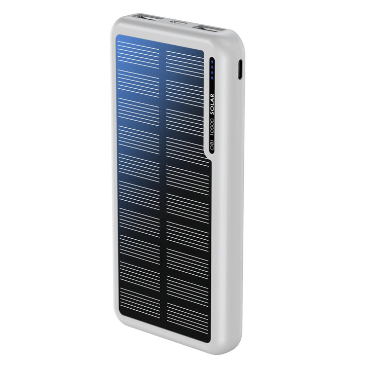Boompods Obi Solar 10000mAh Solar Powerbank - Ladegerät mit Schnellladefunktion, Hochleistungs-Akku,