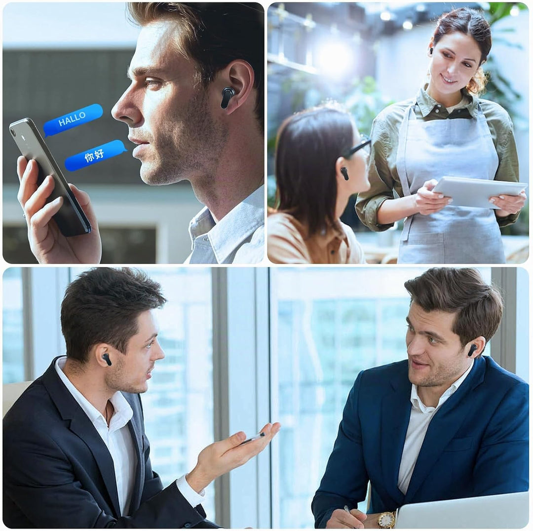 AI Sprachübersetzer-Ohrhörer, professionelle drahtlose Bluetooth Übersetzungs Ohrhörer, 144 Online-S