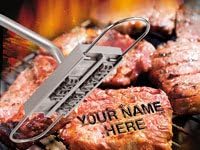 infactory Grilleisen: 2er-Set BBQ-Brandeisen mit wechselbaren Buchstaben (Grillstempel, BBQ Grill Br