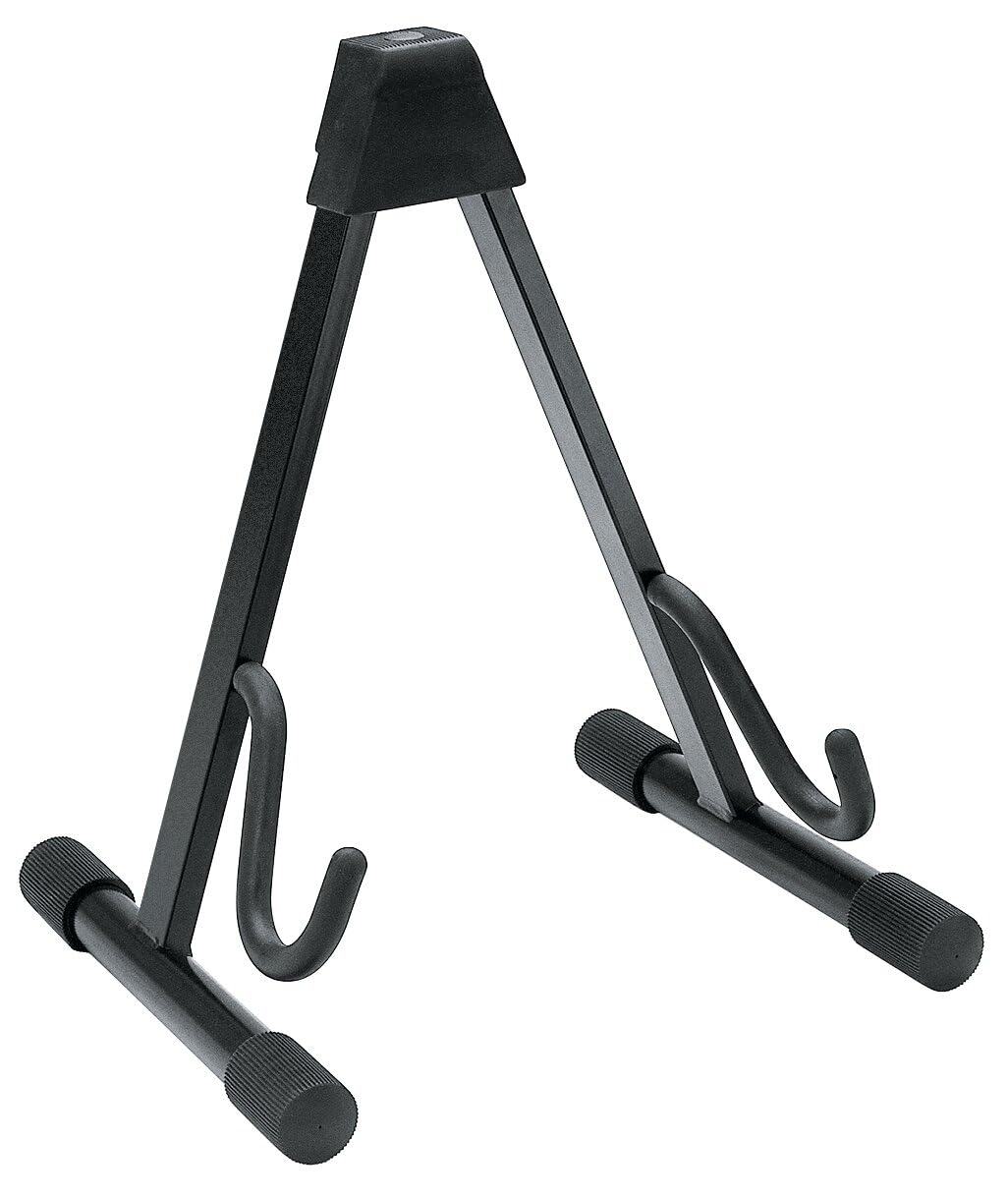 K&M 17540 E-Gitarrenständer Schwarz - 22 cm bis 35 cm Breite - niedriger Ständer für elektrische Git
