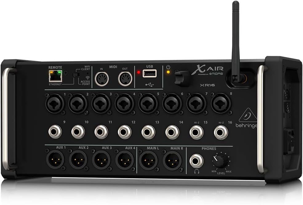 Behringer X AIR XR16 Digitalmixer mit 16 Eingängen für iPad/Android-Tablets mit 8 programmierbaren M