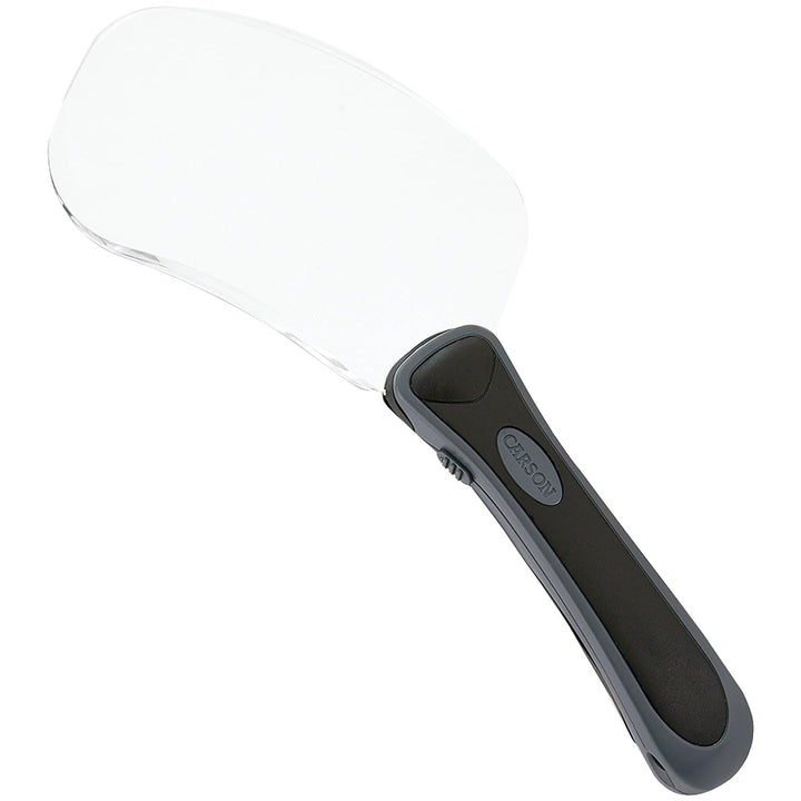 Carson Lighted RimFree 2x Handlupe mit LED, ergonomischem Griff und Linse im Rechteckformat (RM-77)