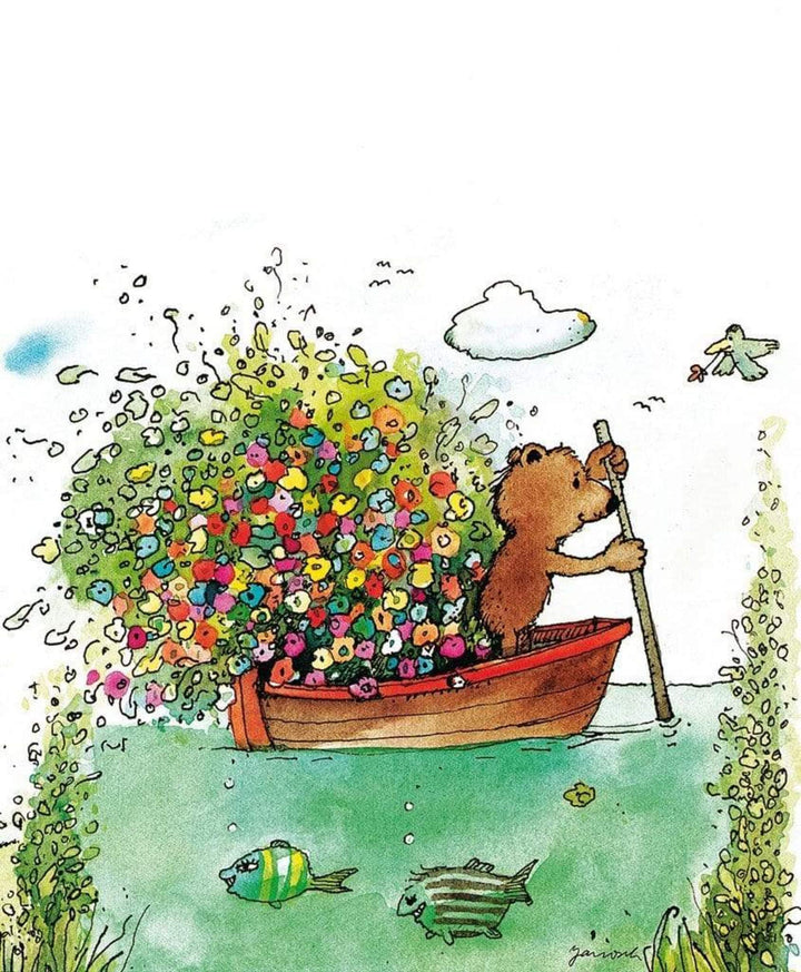 PGM Kunstdruck Janosch - Blumen-Fähre 48x58cm