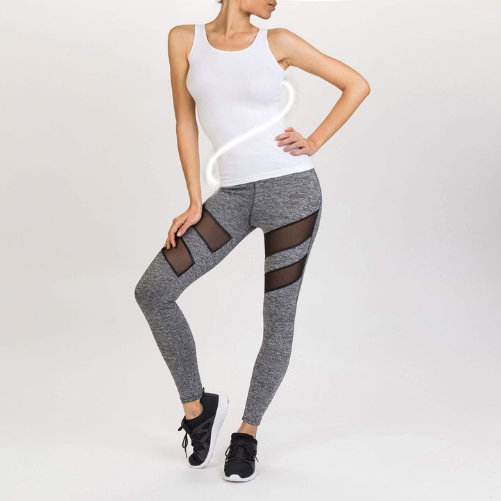 Boostershape Damen Minceur Leggings und Tank FR : Einheitsgrösse (Taille Fabricant : L/XL) Schwarz /