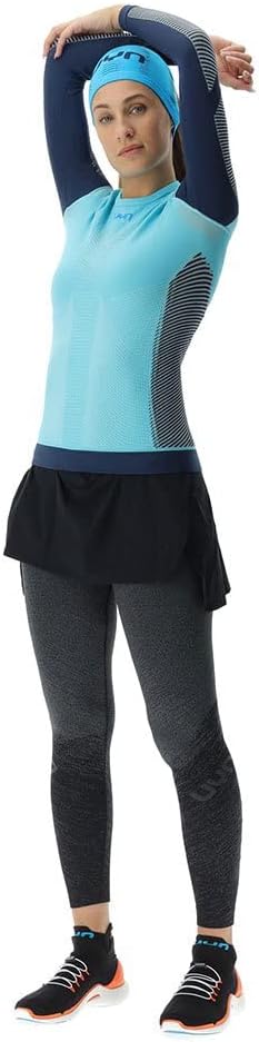 UYN Damen Running Pb42 Ow Long_sl T-Shirt L Blau/Pfau Pracht, L Blau/Pfau Pracht