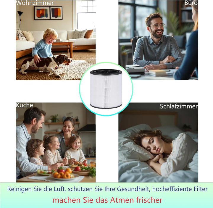 Air2000 Ersatzfilter für Bosch Air 2000 &2000i Luftreiniger, 3-in-1 HEPA-Filter Aktivkohlefilter und