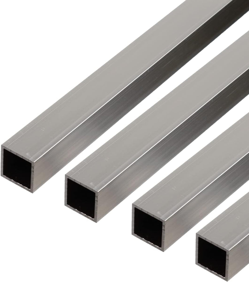Alberts 497859 Vierkantrohr | Aluminium, natur | 1000 x 20 x 20 mm | 4er Set