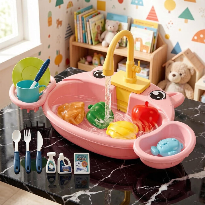Spielwaschbecken für Kinder Küchen-Wasserspielzeug-Set | Outdoor-Kinderspüle draussen, Sommer Kinder
