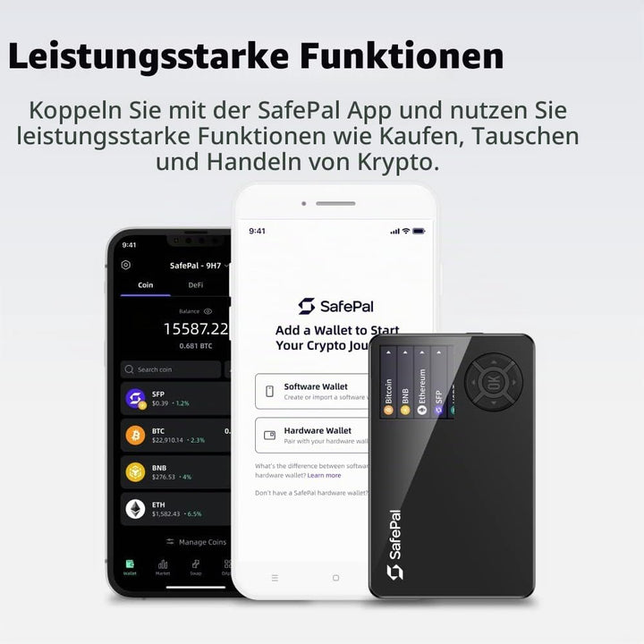 SafePal S1 – Cryptocurrency Hardware Wallet, sichere Aufbewahrung privater Schlüssel, Kühlspeicher f